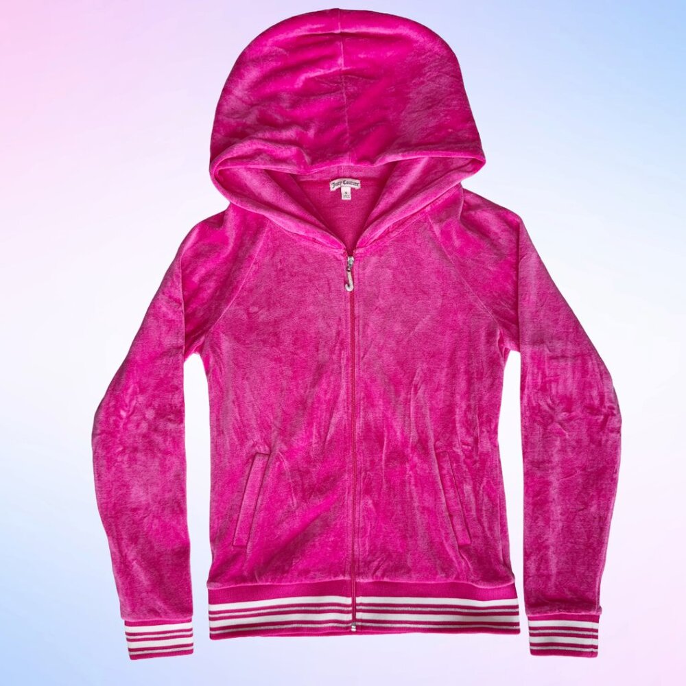 Juicy Couture Hot Pink Velour Track Jacket